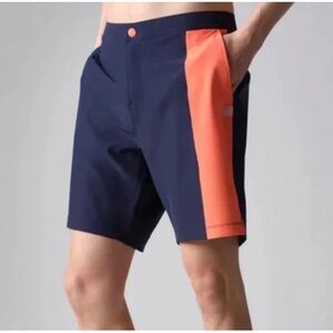 Men’s Rhone Barrier Swim Short in Color  Navy/Emberglow